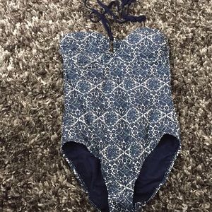 Tory Burch one piece bathing suit.